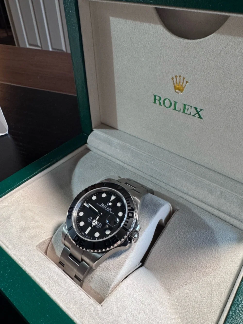 Rolex Black and Silver Yacht-Master Stainless Steel Watch - Picture 4 of 9